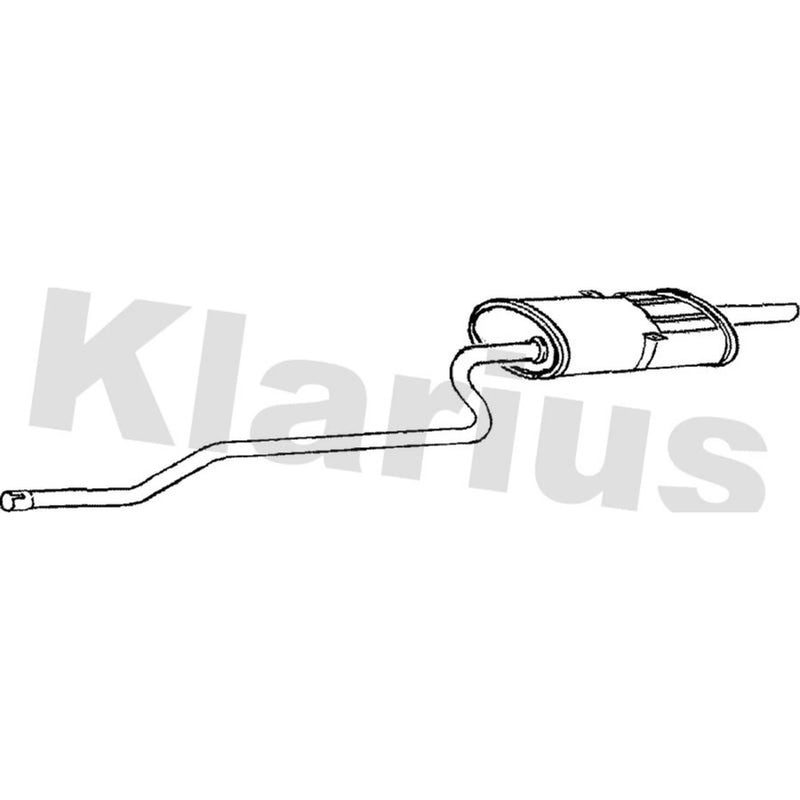 Klarius Box With Tail Pipe Rear fits Toyota Corolla 1999-2001 1.4 1.6