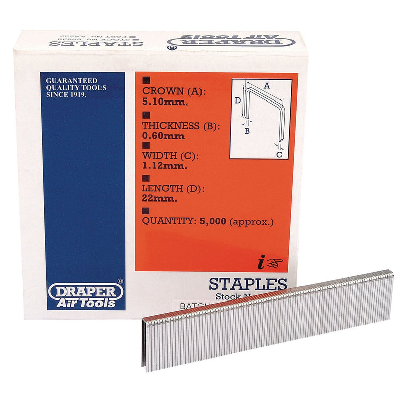 Draper Staples, 22mm (5000) 59838 Draper - Dynamic Drive