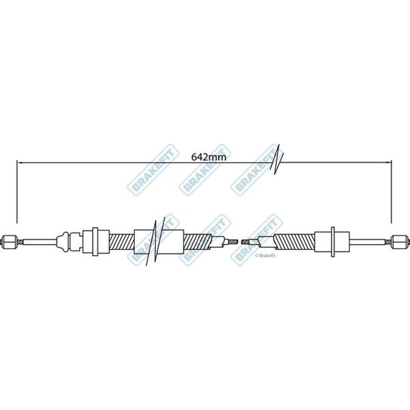 Apec Handbrake Cable Right Rear fits Peugeot 406 1995-2004