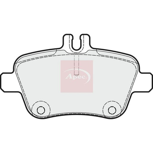 Apec Rear Brake Pad Set fits Infiniti Q30 2015 on 1.5 1.6 2.0 2.2