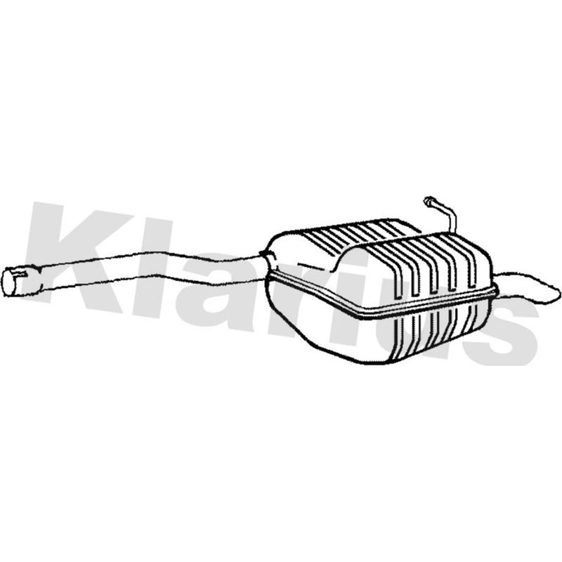 Klarius Box With Tail Pipe Rear fits VW Golf V 2007-2009 1.6