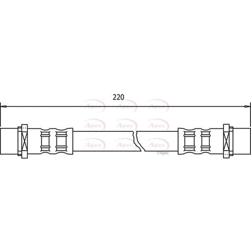 Apec Brake Hydraulic Hose Line Rear HOS3365