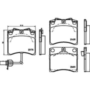 Mintex Front Brake Pad Set fits VW California T4 Camper 1994-2003 1.9 2.4 2.5