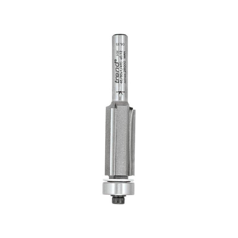 Trend 46/82 x 1/2 TCT 90° Bearing Guided Triple Flute Cutter 12.7 x 38.1mm Trend - Dynamic Drive