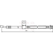 Apec Brake Hydraulic Hose Line Front Left fits Hyundai Amica 1998-2002 1.0