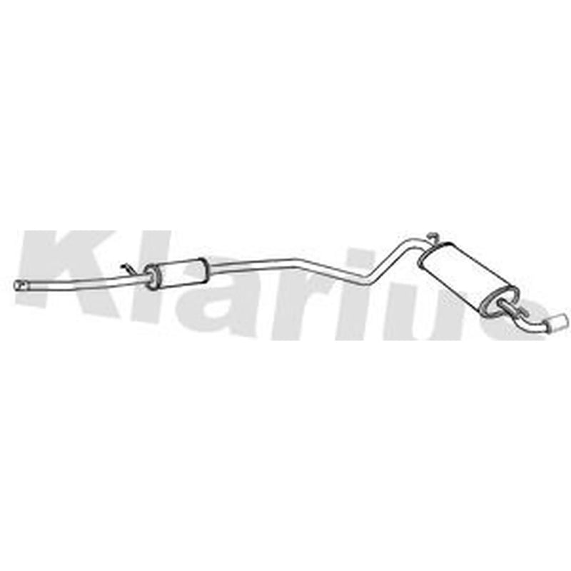 Klarius Box With Tail Pipe Rear fits Fiat Seicento / 600 1998-2010 1.1