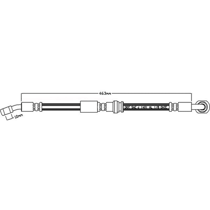 Juratek Brake Hydraulic Hose Line Fron fits Suzuki Jimny Closed Off-Road Vehicle