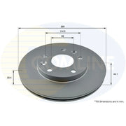 Comline 2 x Vented Front Brake Discs ADC2730V-x2