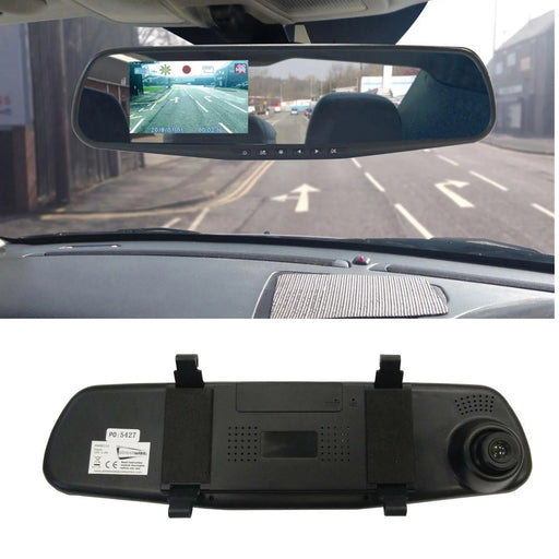 Streetwize In Car Rear View Mirror Mount HD Dash Cam Camera Video Journey
