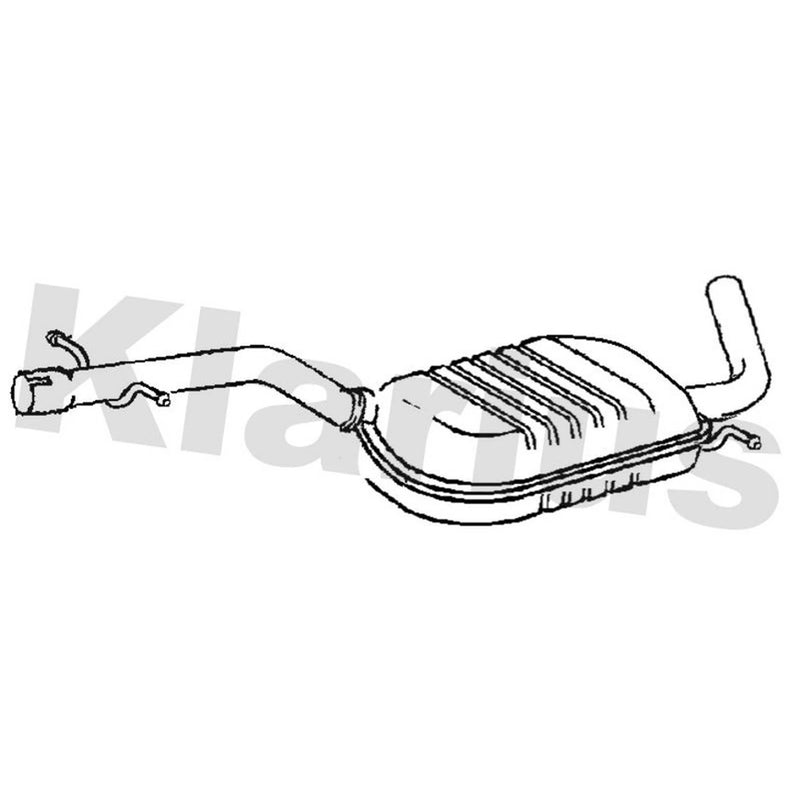 Klarius Box With Centre Pipe Centre fits VW Touran 2006-2010 1.4