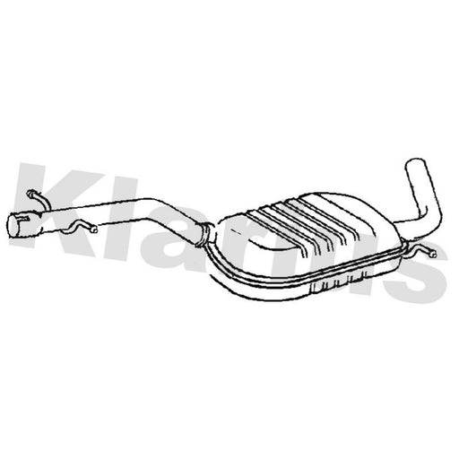 Klarius Box With Centre Pipe Centre fits VW Touran 2006-2010 1.4