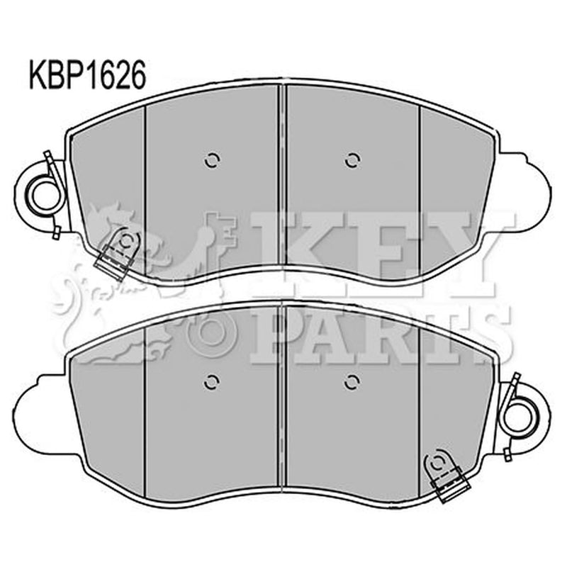 Key Parts 4 x Front Brake Pad Set fits Ford Transit 2000-2006 2.3 2.4