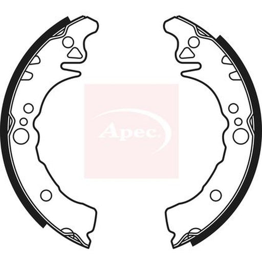 Apec Brake Shoe Set Axle Kit fits Daihatsu Copen 2003-2012 0.7 1.3