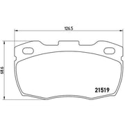 Brembo Front Brake Pad Set fits Land Rover Defender 1990-2016 2.4 2.5 3.5 3.9