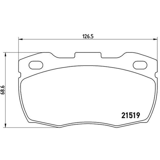 Brembo Front Brake Pad Set fits Land Rover Defender 1990-2016 2.4 2.5 3.5 3.9