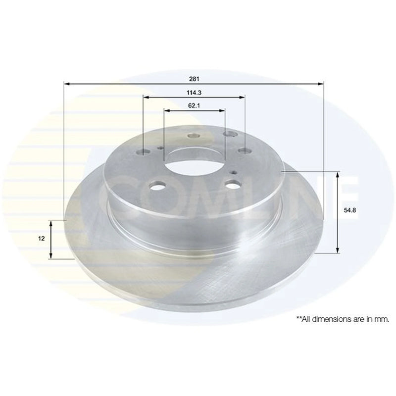 Comline Front & Rear Brake Discs & Pads fits Toyota Rav 4 IV 2012-2019