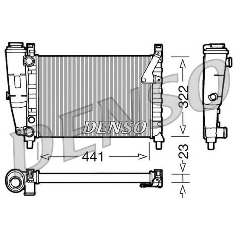 Denso Engine Radiator fits Fiat Duna 1987-1991 1.1 1.3