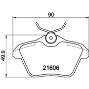 Mintex Rear Brake Pad Set MDB1742