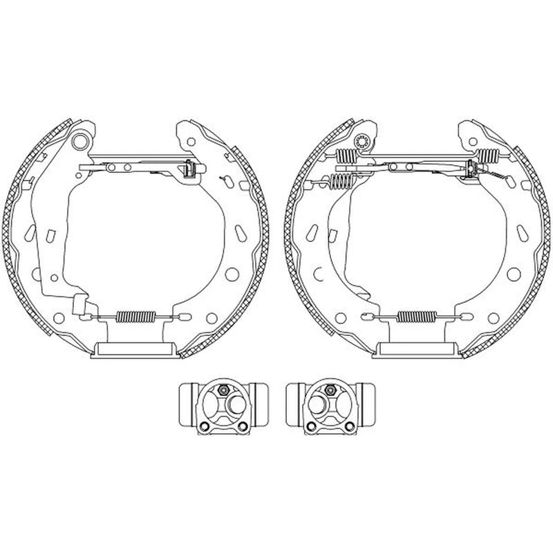 Mintex Brake Shoe Set Axle Kit fits Smart City-Coupe 1998-2004