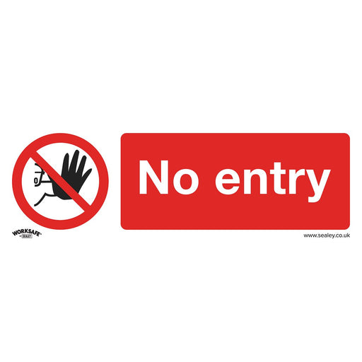 Sealey Prohibition Safety Sign No Entry Self-Adhesive Vinyl SS14V1 Sealey - Dynamic Drive