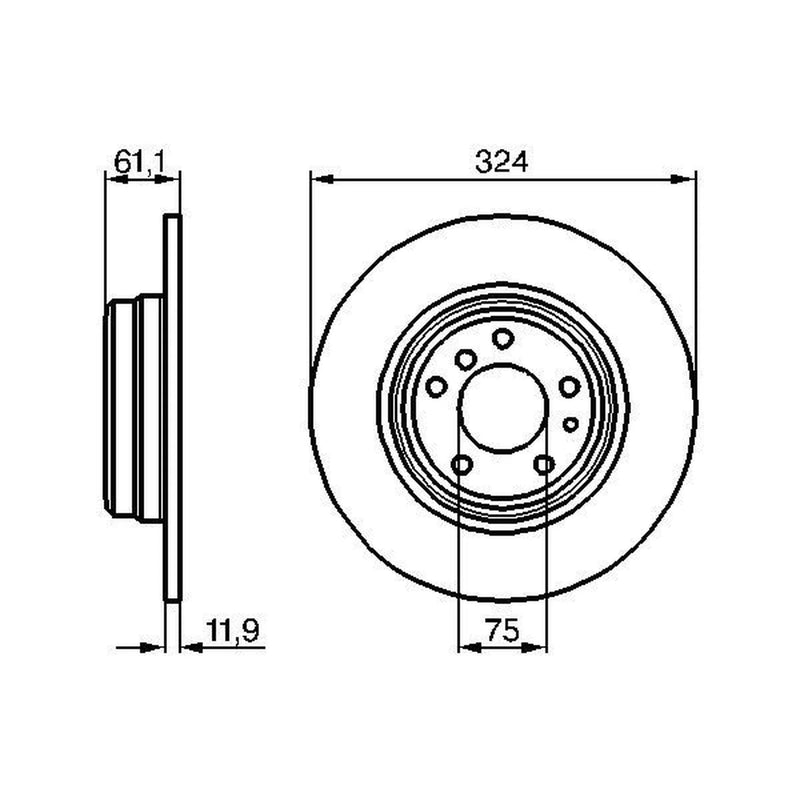 Bosch Front Vented & Rear Vented Brake Discs & Pads fits BMW 7 1994-2001