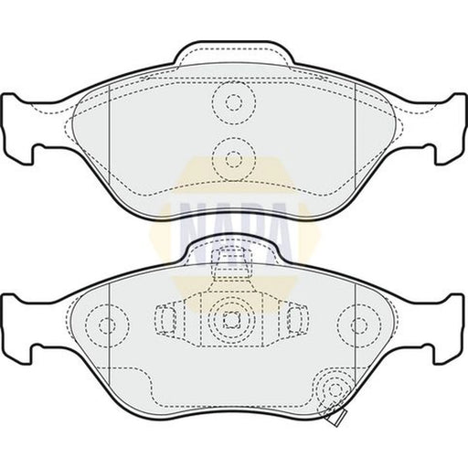 NAPA Front Brake Pad Set fits Daihatsu Charade VIII 2011 on 1.33