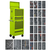 Superline PRO Tool Chest Combination 14 Drawer with 1179pc Tool Kit - Green Superline Pro - Dynamic Drive