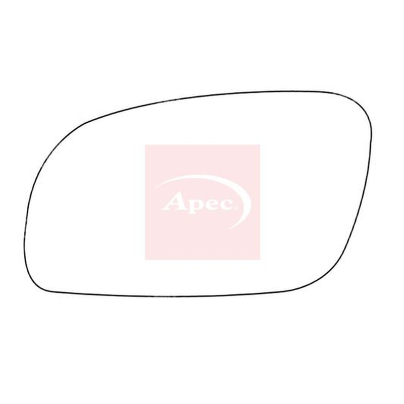 Apec Exterior Wing Mirror Glass Left fits VW Touran 2003-2010 1.4 1.6 1.9 2.0
