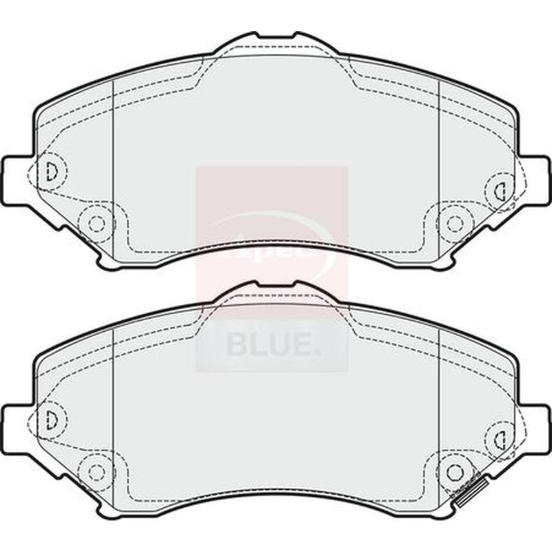 Apec Front Brake Pad Set fits Chrysler Grand Voyager V 2007-2008 2.8 3.3 3.8