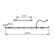 Bosch Handbrake Cable Right Rear fits VW Transporter Platform 2003-2009 2.5 3.2