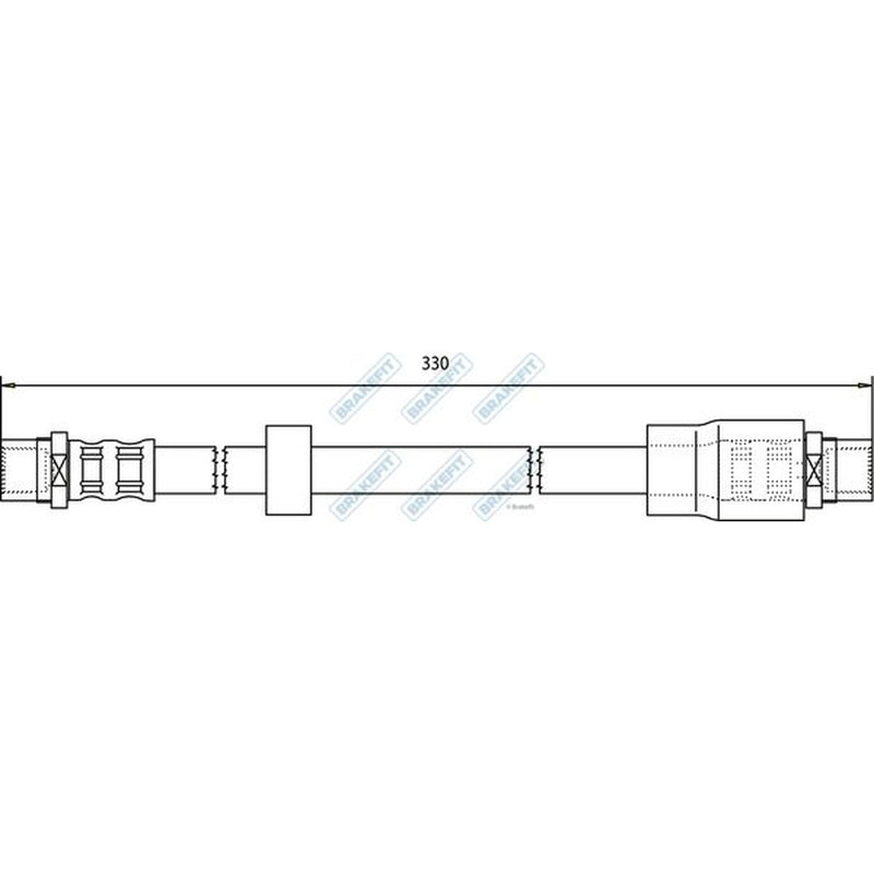 Apec Brake Hydraulic Hose Line Front fits Audi A4 B5 1996-2001 1.8