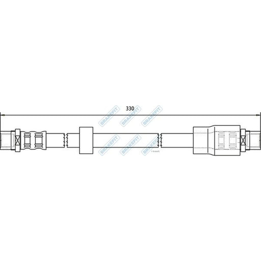 Apec Brake Hydraulic Hose Line Front fits Audi A4 B5 1996-2001 1.8