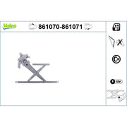 Valeo Electric Window Regulator Lifter Left Front 861070