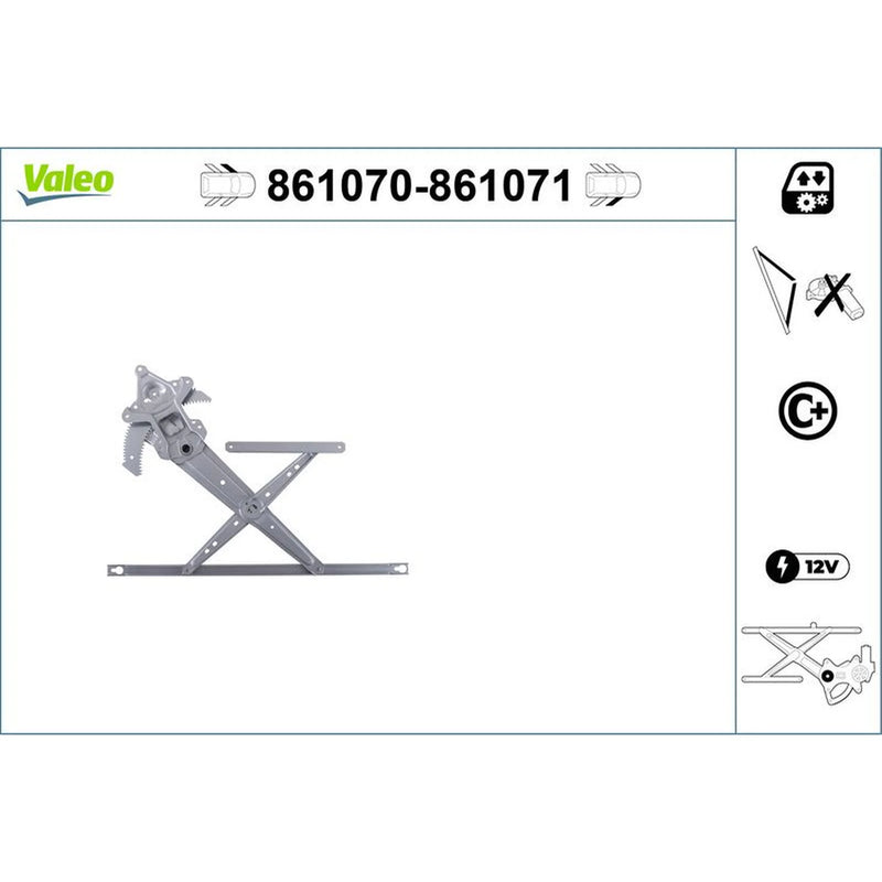 Valeo Electric Window Regulator Lifter Left Front 861070