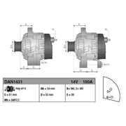 Denso Car Alternator 12V DAN1431