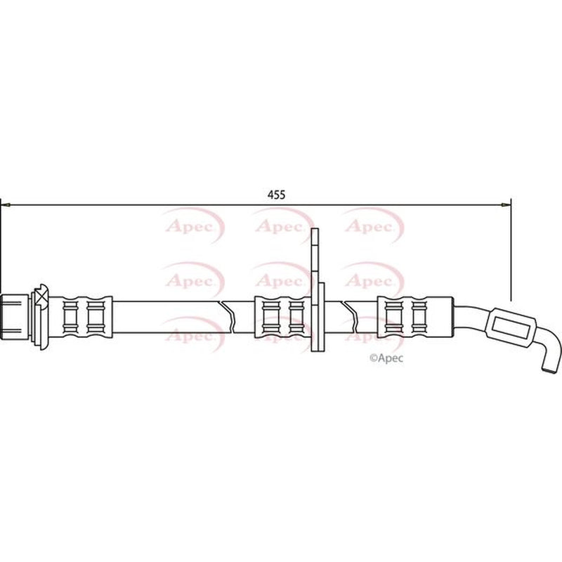 Apec Brake Hydraulic Hose Line Front Right fits Toyota Corolla 1991-2001