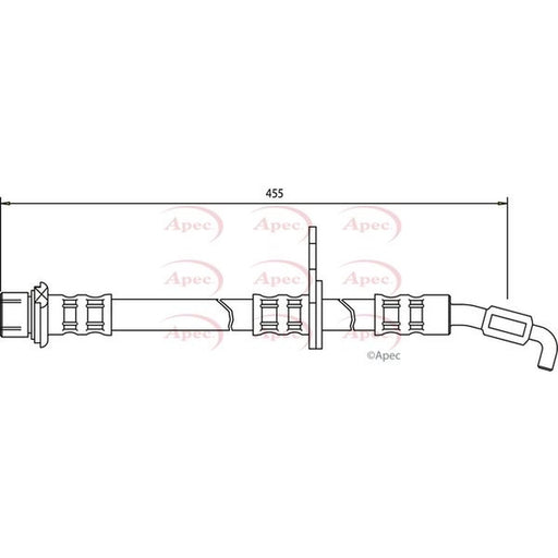 Apec Brake Hydraulic Hose Line Front Right fits Toyota Corolla 1991-2001