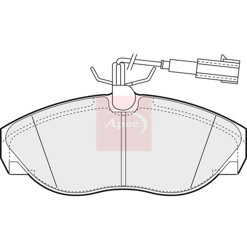 Apec Front Brake Pad Set fits Citroën Relay I 1994-2002 1.9 2.0 2.5 2.8