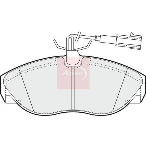 Apec Front Brake Pad Set fits Citroën Relay I 1994-2002 1.9 2.0 2.5 2.8