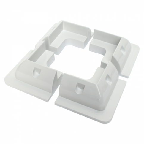 Photonic Universe Set of 4 heavy duty white plastic corner mounting brackets Dyna-mo Solar - Dynamic Drive