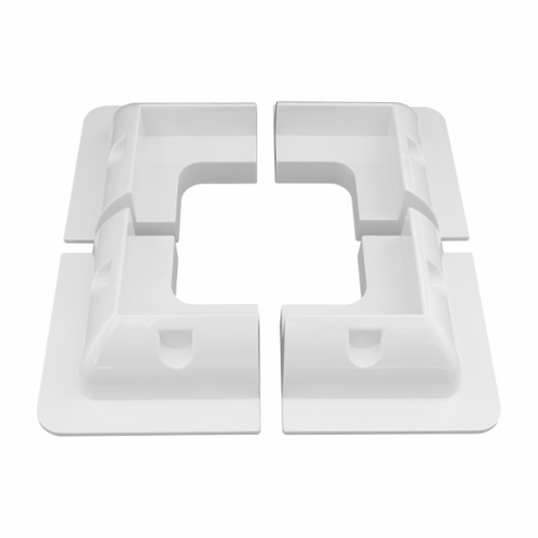 Photonic Universe Set of 4 lightweight white plastic corner mounting brackets Dyna-mo Solar - Dynamic Drive