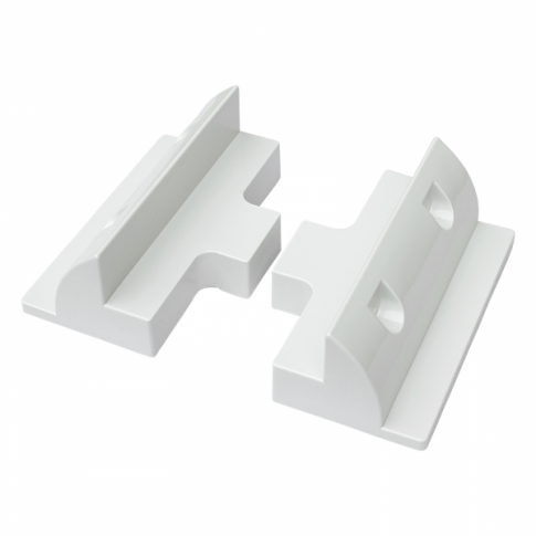 Photonic Universe Set of 2 heavy duty white plastic side mounting brackets Dyna-mo Solar - Dynamic Drive