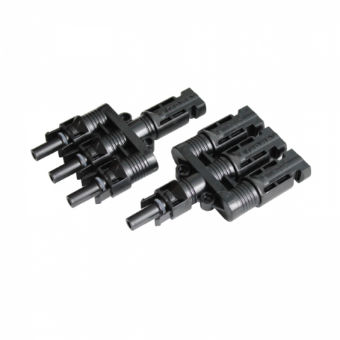 Photonic Universe Pair of 3-to-1 T-MC4 cable adapters for solar panels and photovoltaic systems Dyna-mo Solar - Dynamic Drive