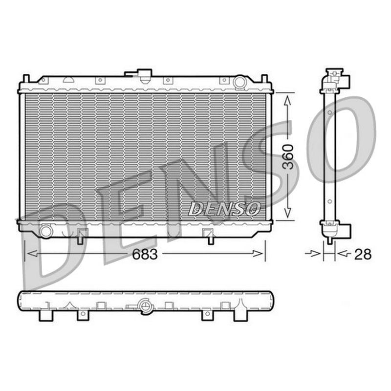 Denso Engine Radiator fits Nissan Primera 1996-2008 1.6 2.0