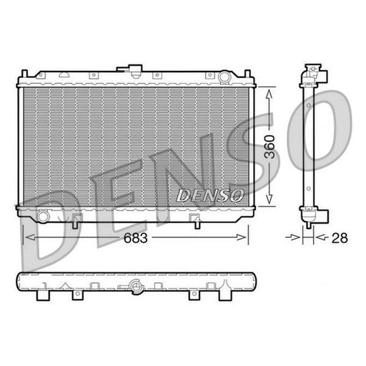 Denso Engine Radiator fits Nissan Primera 1996-2008 1.6 2.0