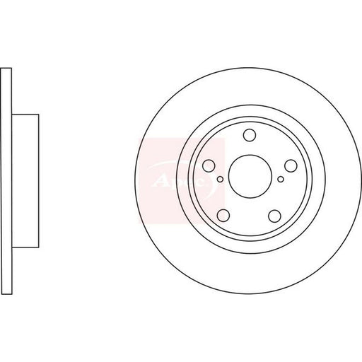 Apec 2 x Solid Brake Discs fits Suzuki Kizashi 2010 on 2.4