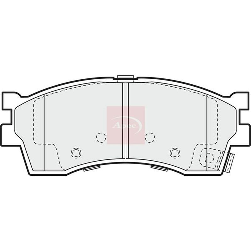 Apec Front Brake Pad Set fits Kia Shuma II 2001-2004 1.6 1.8
