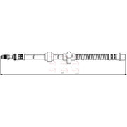 Apec Brake Hydraulic Hose Line Rear Left fits Citroën C5 III 2008-2016