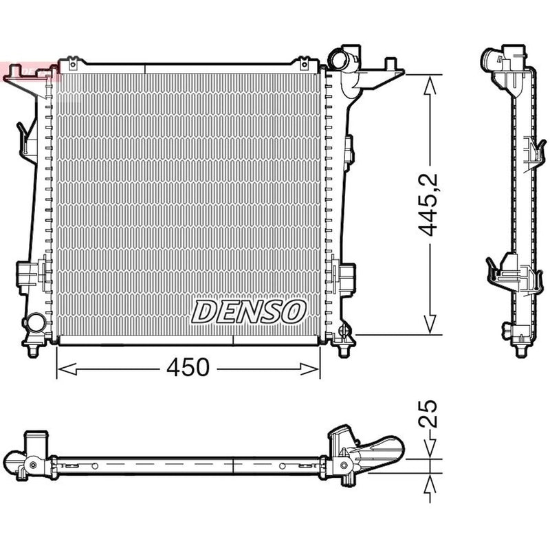 Denso Engine Radiator fits Kia Cee'D 2007-2012 2.0