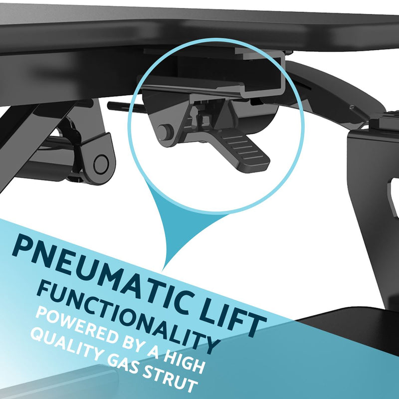 Dellonda 89cm Adjustable-Height Standing Desk Riser 15kg Capacity DH15 Dellonda - Dynamic Drive